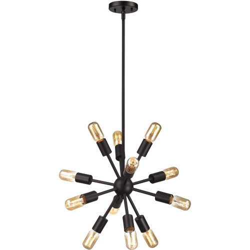 Delphine 12 Light Chandelier in Oil Rubbed Bronze w/ Starburst Arms