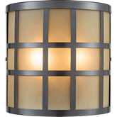 Hooper 8"H 2 Light Outdoor Wall Sconce in Oil Rubbed Bronze