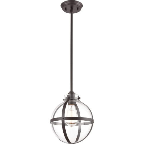 Cusp 9"W 1 Light Ceiling Pendant Light in Oil Rubbed Bronze