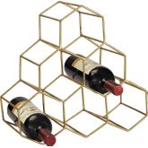 Angular Study Hexagonal Wine Rack in Gold