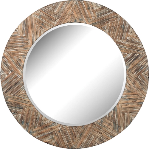 Large Round Wicker Mirror