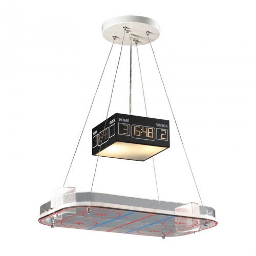 Novelty 2 Light Pendant Light in Hockey Motif