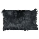 Pillow in Black Fur