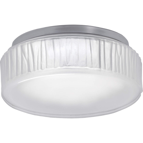 Bark Mini Flush Mount Light in Polished Nickel & Frosted Glass