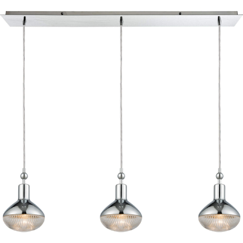 Ravette 36"W 3 Light Ceiling Pendant Light in Polished Chrome