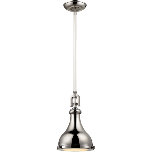 Rutherford 1 Light Pendant Light in Polished Nickel