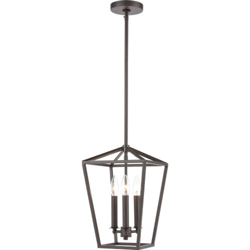 Fairfax 9"W 3 Light Ceiling Pendant Light in Oil Rubbed Bronze