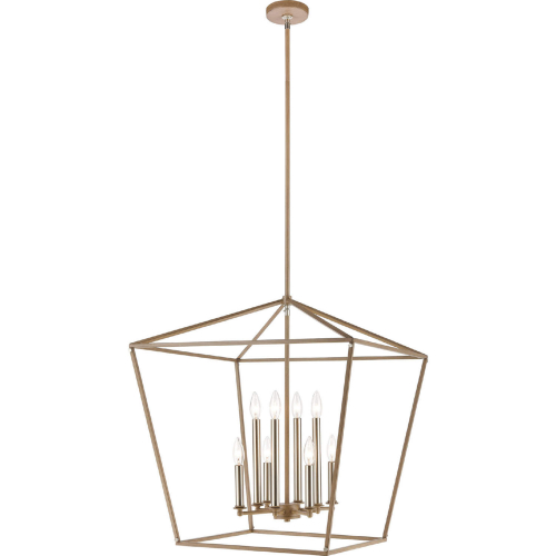 Fairfax 24"W 8 Light Chandelier in Light Wood Finish Metal