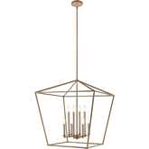 Fairfax 24"W 8 Light Chandelier in Light Wood Finish Metal