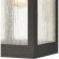Angus 17"H 1 Light Outdoor Wall Sconce in Charcoal Metal & Heavy Seeded Glass