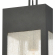 Angus 7"W 1 Light Outdoor Pendant in Charcoal Metal & Heavy Seeded Glass