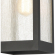 Angus 7"W 1 Light Outdoor Pendant in Charcoal Metal & Heavy Seeded Glass