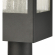 Angus 20"H 1 Light Outdoor Post Light in Charcoal Metal & Heavy Seeded Glass