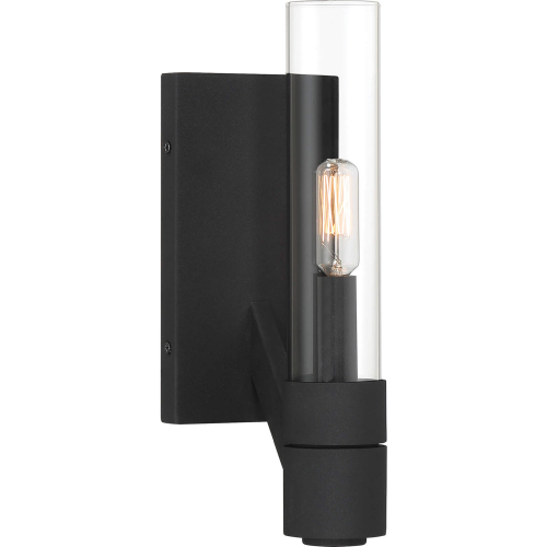 Rohe Wall Sconce in Black Sand & Clear Glass