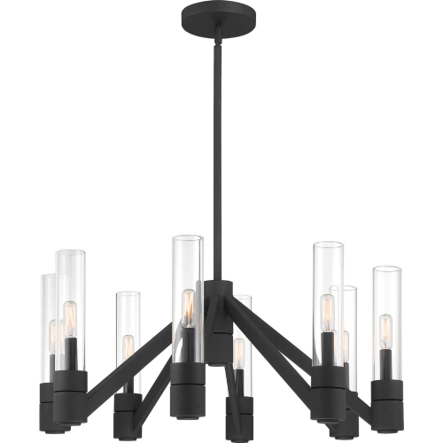 Rohe Chandelier in Black Sand & Clear Glass