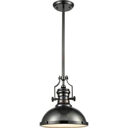 Chadwick 13"W 3 Light Ceiling Pendant in Black Nickel & Frosted Glass