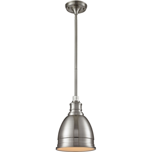 Carolton 1 Light Pendant Light in Brushed Nickel