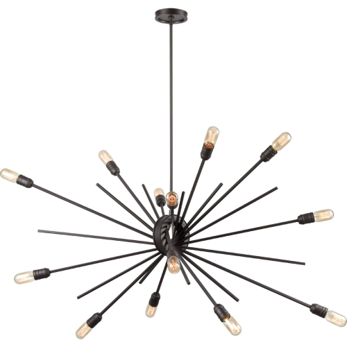 Xenia 54"W 14 Light Chandelier in Oil Rubbed Bronze