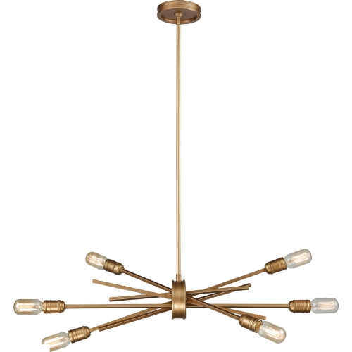 Xenia 6 Light Chandelier in Matte Gold