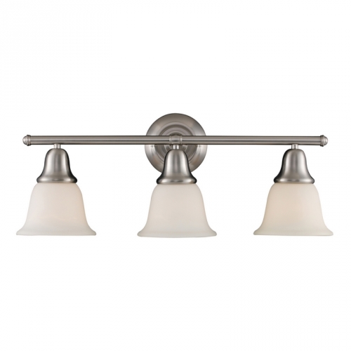 Berwick 3 Light Bath Vanity Fixture in Brushed Nickel