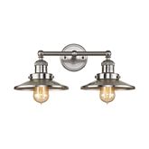 English Pub 2 Light Bathroom Vanity Light in Satin Nickel