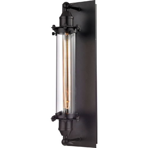 Fulton 1 Light Wall Sconce in Oil Rubbed Bronze w/ Clear Glass