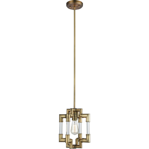 Brandon 10"W 1 Light Ceiling Pendant Light in Classic Brass