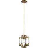 Brandon 10"W 1 Light Ceiling Pendant Light in Classic Brass