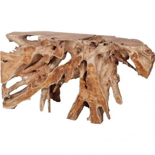 Teak Root Console Table in Natural Root