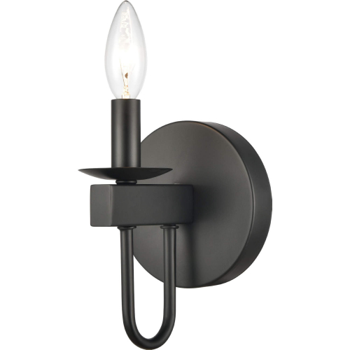 Williamson 7"H 1 Light Wall Sconce in Black Steel