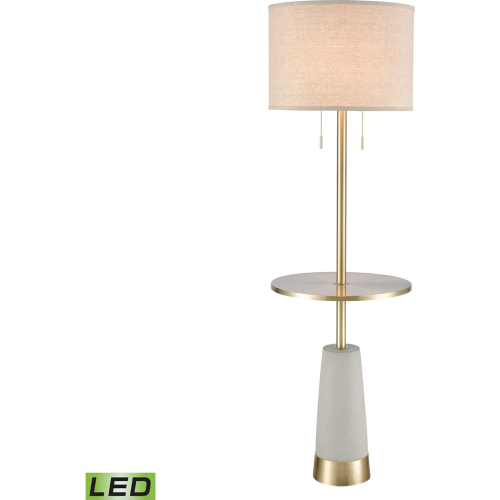 Below the Surface 2 Light Floor Lamp in Concrete & Brass (Includes LED Bulb)