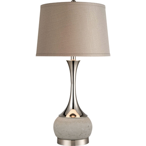 Septon Table Lamp in Concrete & Polished Nickel