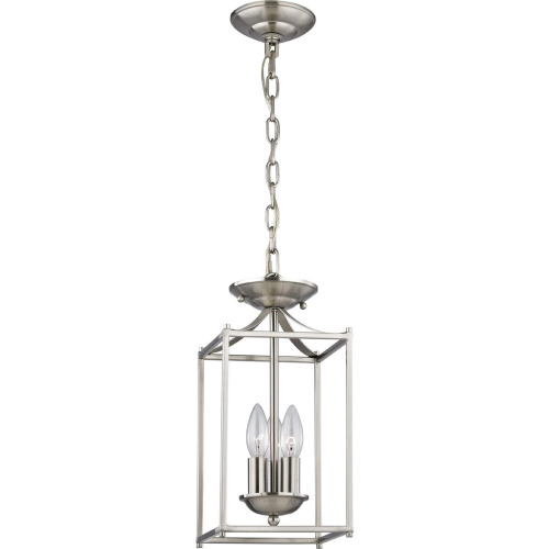 Foyer 7"W 3 Light Ceiling Pendant Light in Brushed Nickel