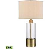 Fermont 28"H 1 Light Table Lamp in Antique Brass & Glass (Includes LED Bulb)