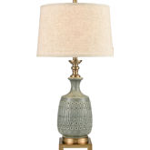 Port Ewen Table lamp in Multitone Ceramic & Antique Brass