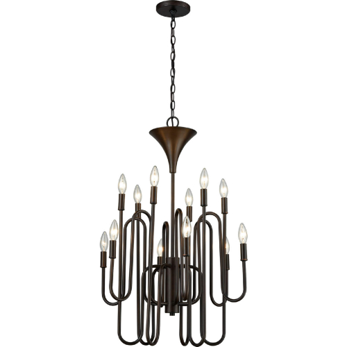 Decatur 22"W 12 Light Chandelier in Oil Rubbed Bronze