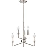 Saginaw 18"W 6 Light Chandelier in Satin Nickel