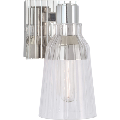 Carnival Wall Sconce in Polished Nickel & Glass