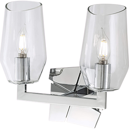 Gaia Indoor Wall Sconce in Chrome & Clear Glass