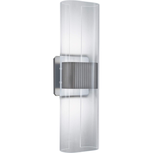 Gem LED Wall Sconce in Brushed Nickel & Clear Acrylic