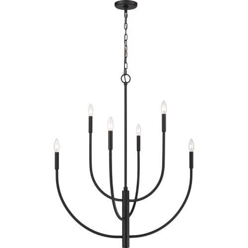 Continuance 30"W 6 Light Chandelier in Charcoal Metal