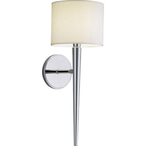 Angelica Wall Sconce in Polished Nickel & Fabric