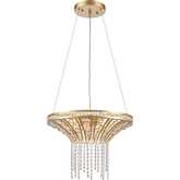 Fantania 18"W 4 Light Chandelier in Champagne Gold & Crystals