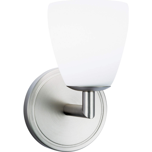 Chancellor Indoor Wall Sconce in Brushed Nickel & Opal Glass