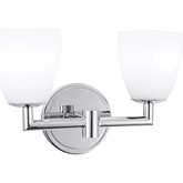 Chancellor Indoor Wall Sconce in Chrome & Opal Glass