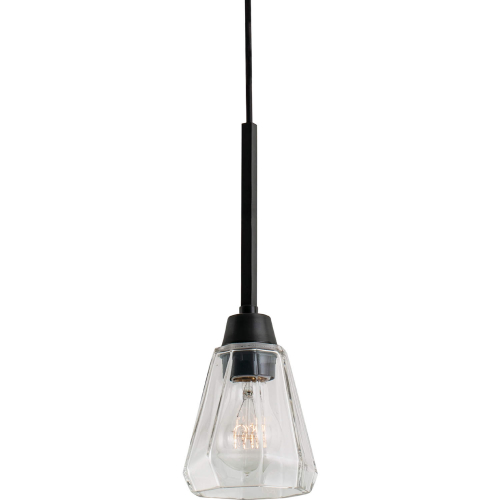 Arctic 1 Light Vanity Pendant in Acid Dipped Black