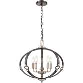 Armstrong Grove 20"W 5 Light Chandelier in Espresso Nickel