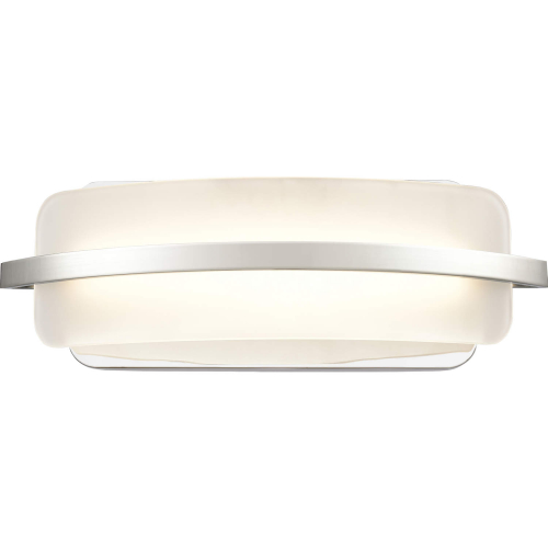 Curvato 16"W LED Vanity Light in Polished Chrome & Opal Etched Glass