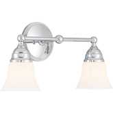 Sophie Indoor Wall Sconce in Chrome & Opal Glass