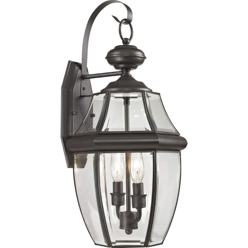 Ashford 21"H 2 Light Outdoor Wall Sconce in Oil Rubbed Bronze & Glass